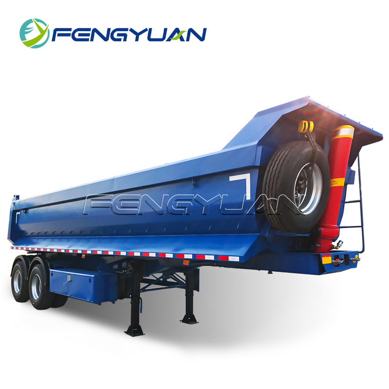 2 axle dumping semi trailer