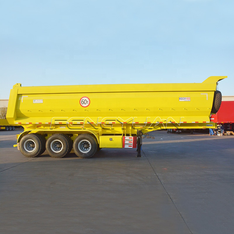 heavy material loading dumping trailer