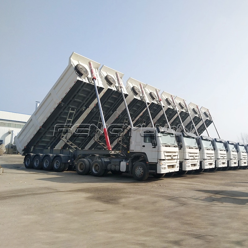 45 CBM 80 ton loading Tipper Semi Trailer