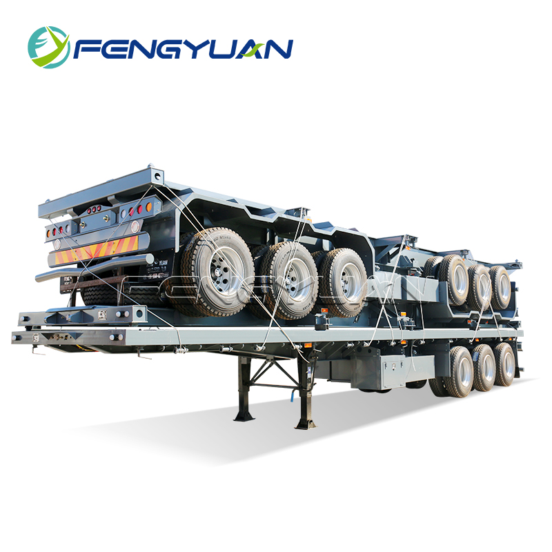 Container carrying Flatbed Semi Trailer