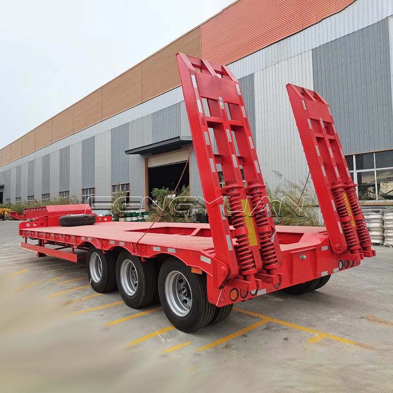 60 Tons Loading Lowbed Semi Trailer