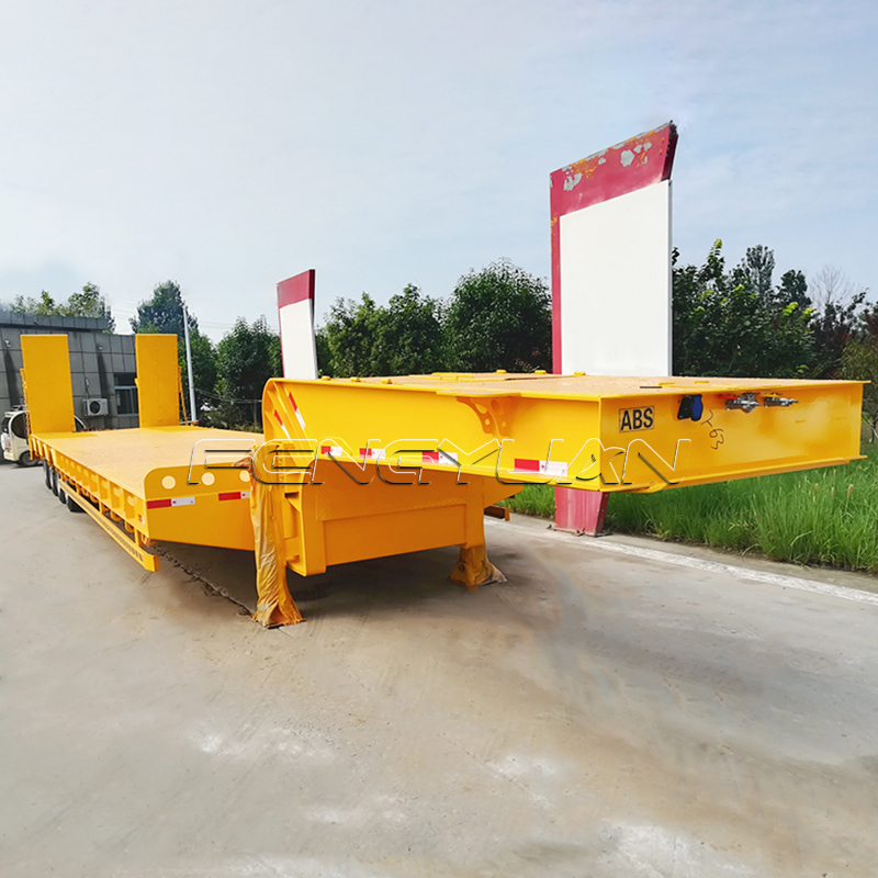 Four Axles Lowbed Semi Trailer