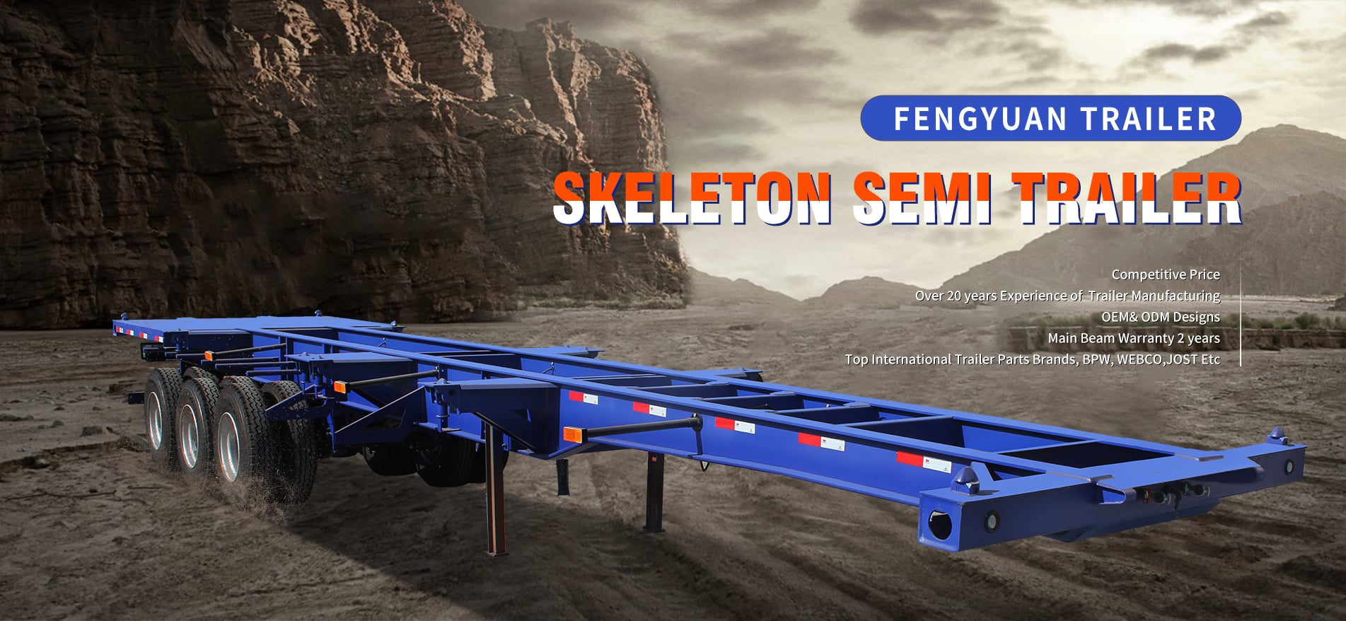 Skeleton Semi Trailer