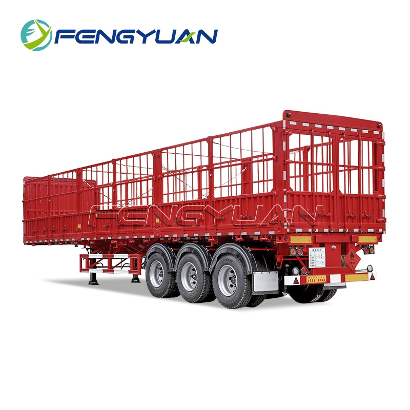 Bulk cargo transport fence semi trailer