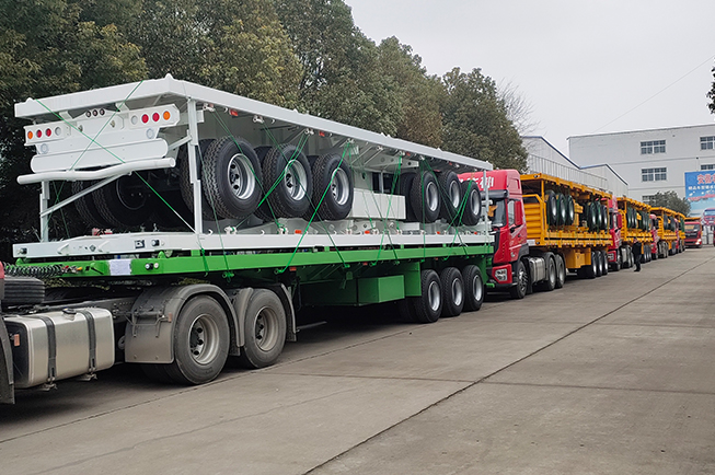 30 sets platform truck semi trailers for Uganda VM company