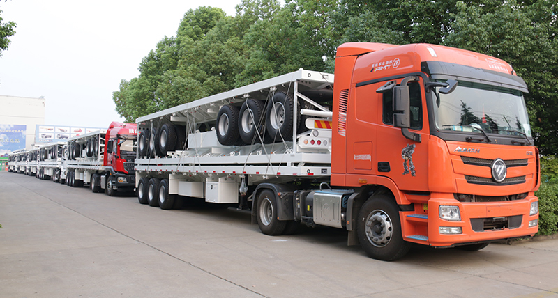 50 sets flatbed semi trailers to be shipped to Rwanda